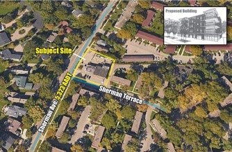 1 Sherman Ter, Madison, WI - AERIAL  map view