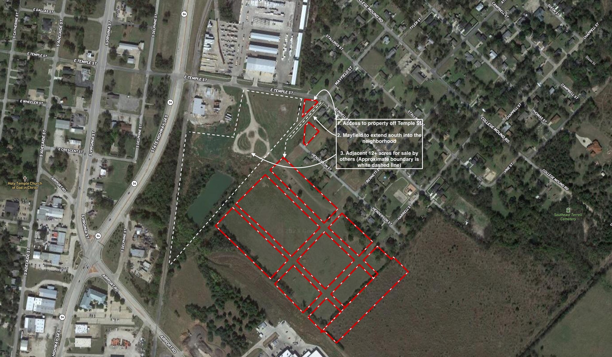 20.24 Acres E Temple, Terrell, TX for sale Aerial- Image 1 of 1