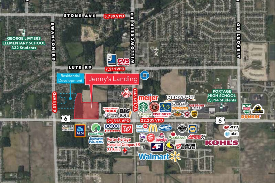 5740 US-6, Portage, IN for sale - Aerial - Image 3 of 3