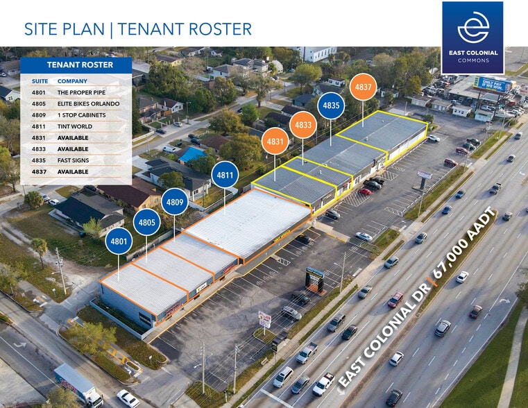 4831-4835 E Colonial Dr, Orlando, FL for lease - Site Plan - Image 2 of 6
