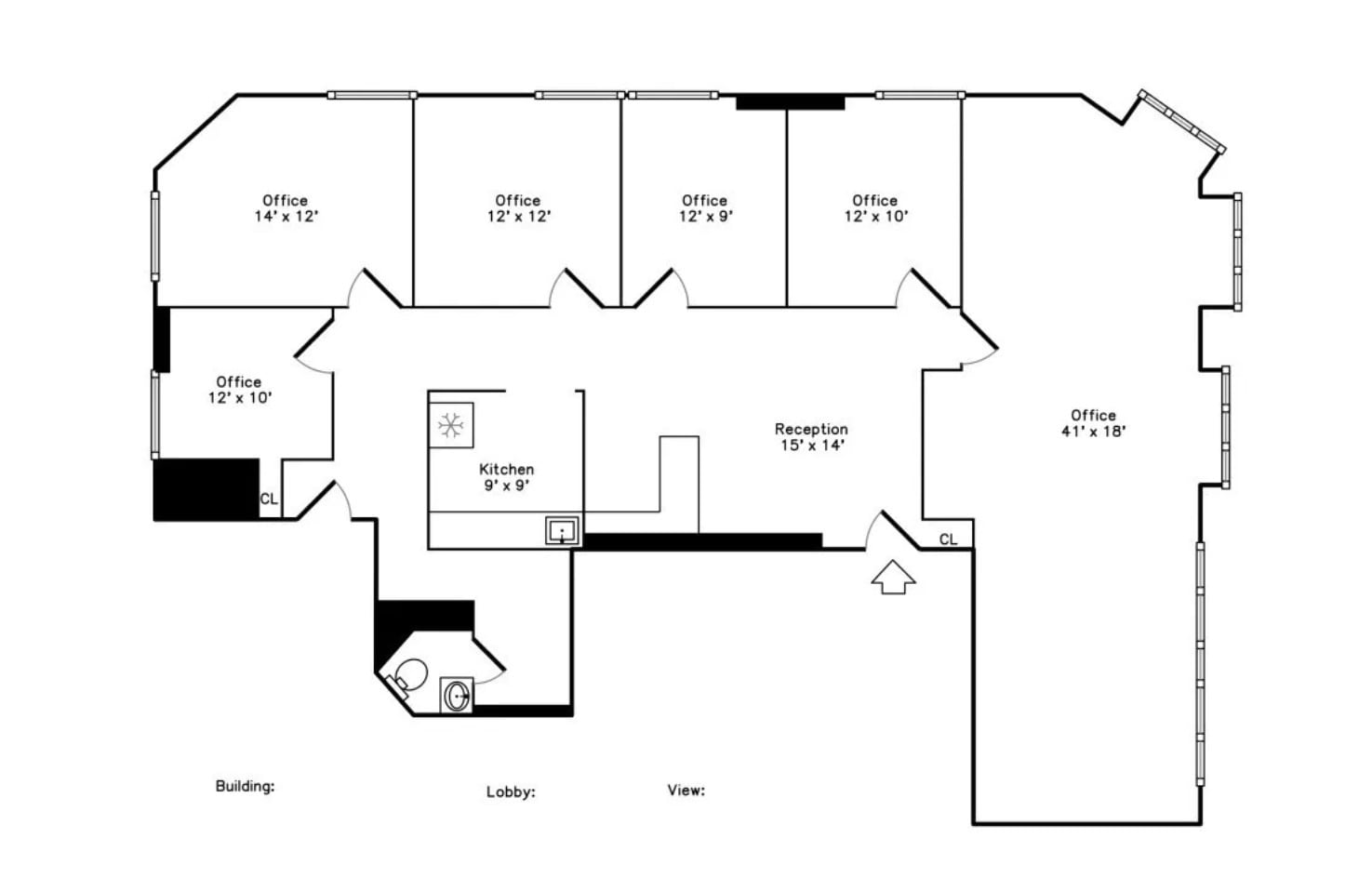 650 N Dearborn St, Chicago, IL for lease Floor Plan- Image 1 of 7