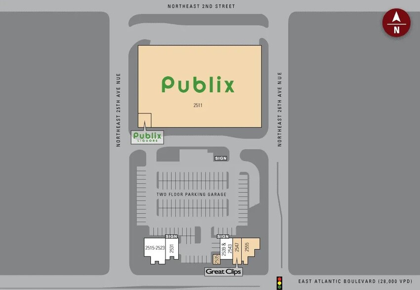 2511 E Atlantic Blvd, Pompano Beach, FL for lease - Plat Map - Image 2 of 13