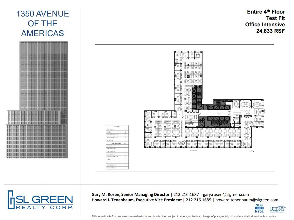 1350 Avenue of the Americas, New York, NY for lease Floor Plan- Image 1 of 2