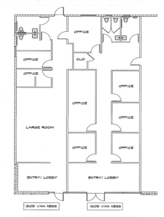 1805 Van Ness Ave, Fresno, CA for lease Floor Plan- Image 1 of 1