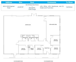 8133-8141 Engineer Rd, San Diego, CA for lease Floor Plan- Image 1 of 1