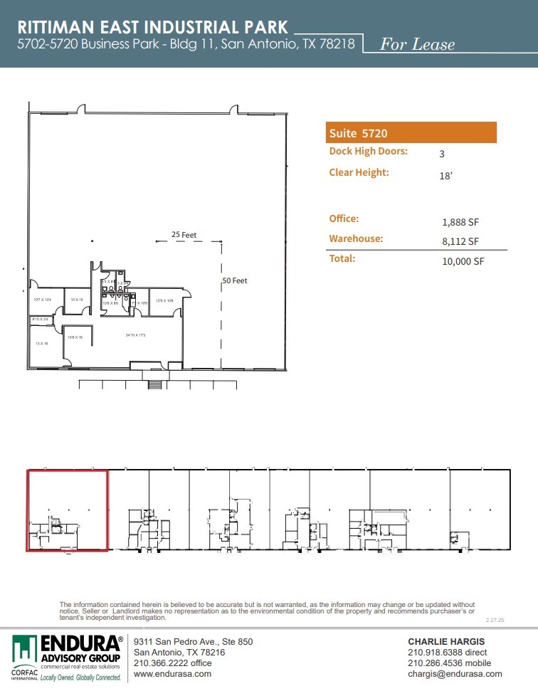 5702-5720 Business Park, San Antonio, TX for lease Floor Plan- Image 1 of 1