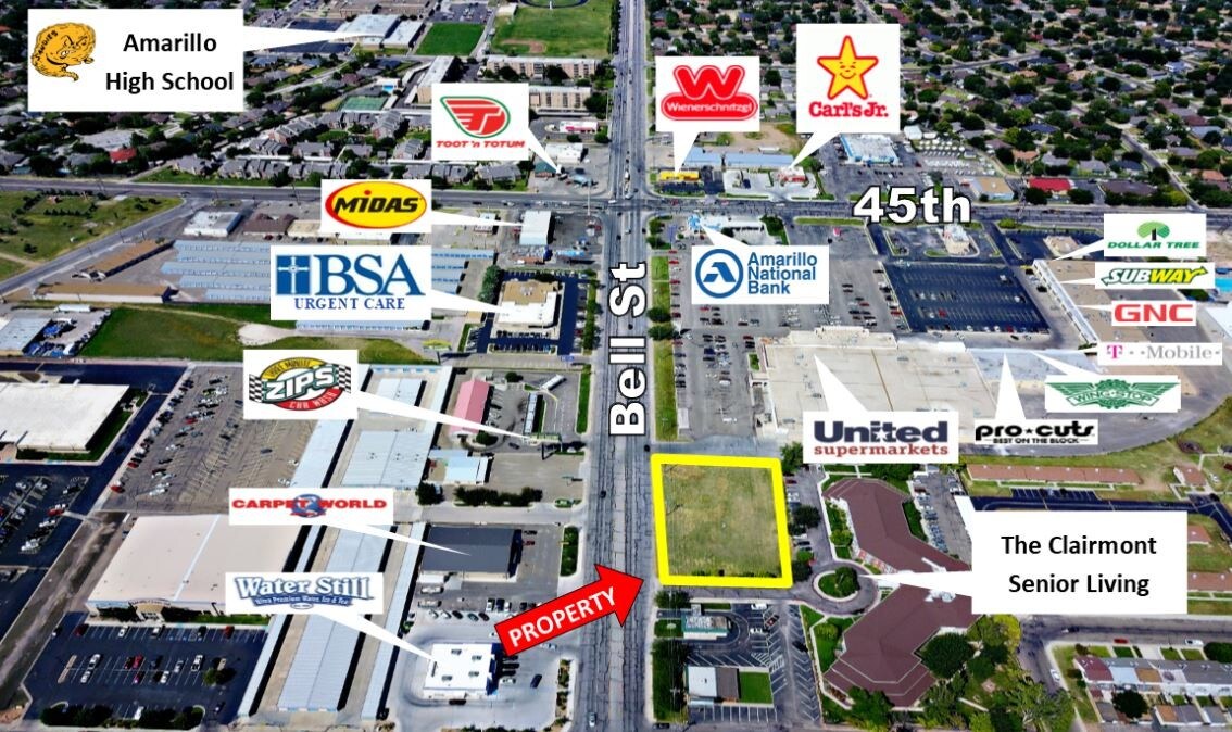 TBH Bell St, Amarillo, TX for sale Aerial- Image 1 of 1