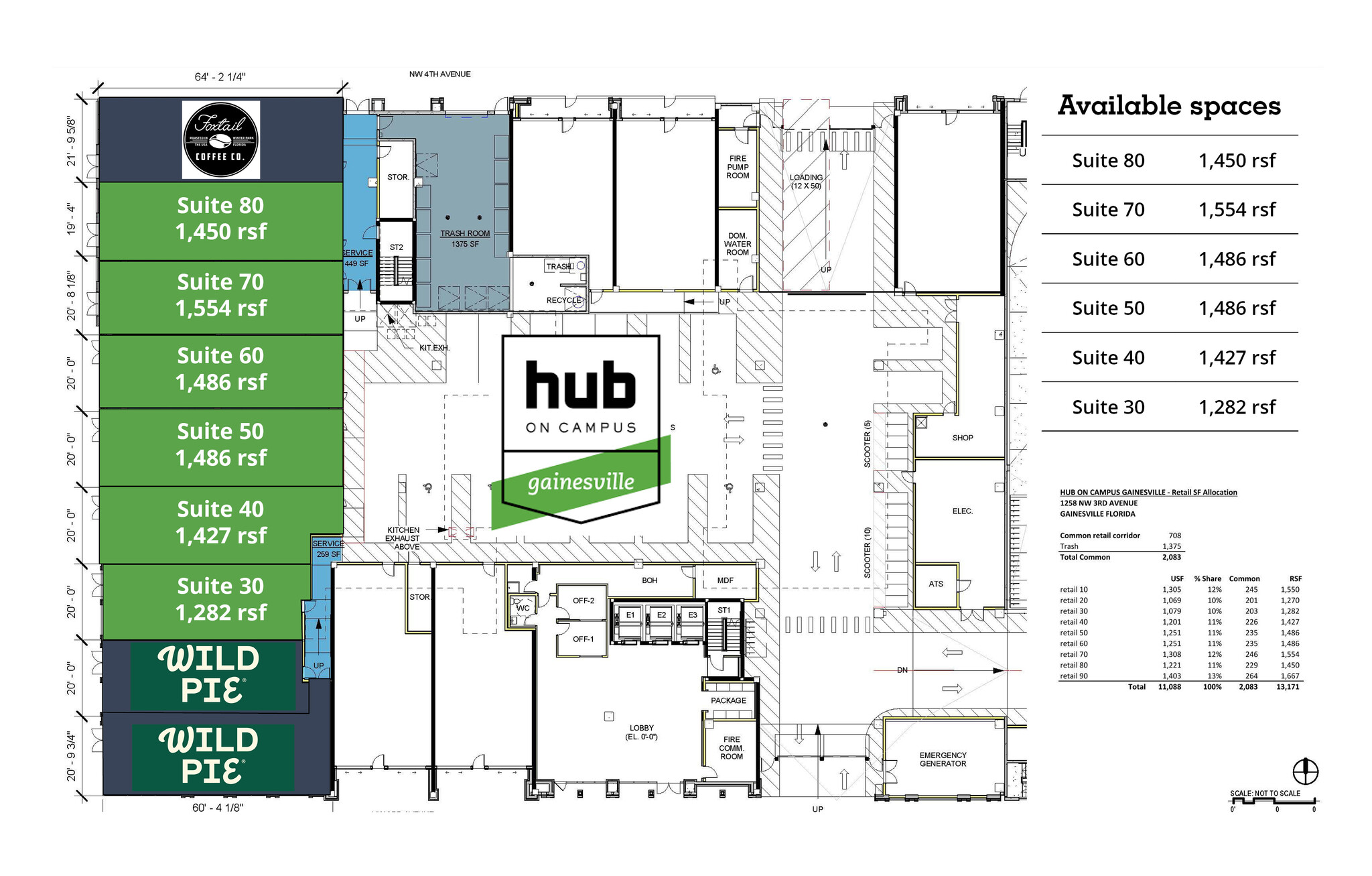 1258 NW 3rd Ave, Gainesville, FL for lease Site Plan- Image 1 of 4