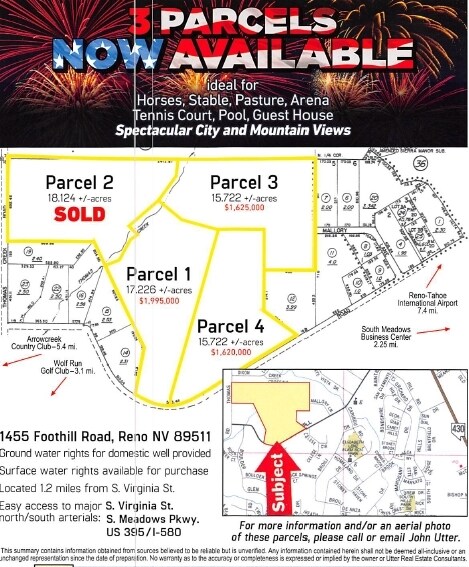 Foothill Rd, Reno, NV for sale Primary Photo- Image 1 of 1