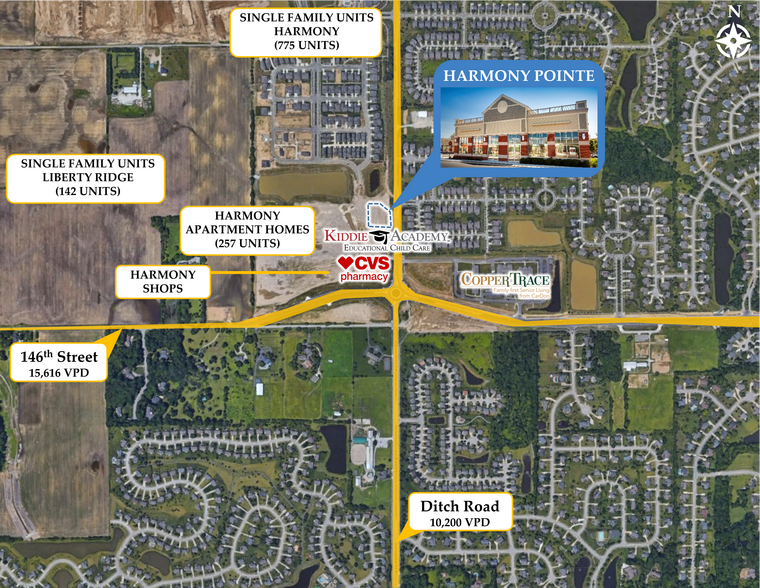 NWQ W 146th & Ditch Rd, Westfield, IN for lease - Aerial - Image 3 of 5