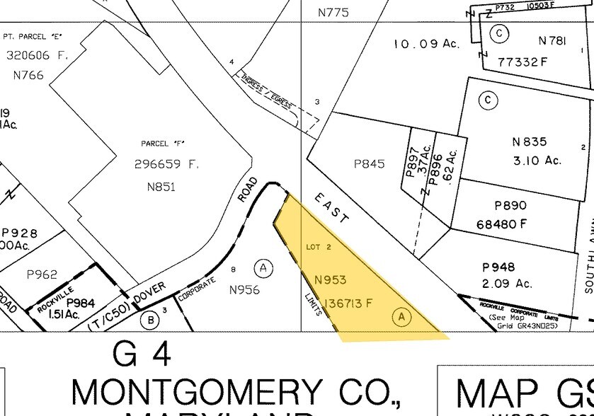 1011 E Gude Dr, Rockville, MD for lease - Plat Map - Image 2 of 7