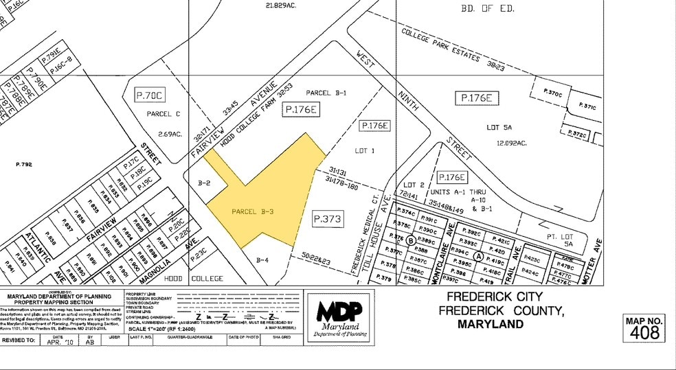 921 W 7th St, Frederick, MD for lease - Plat Map - Image 2 of 5
