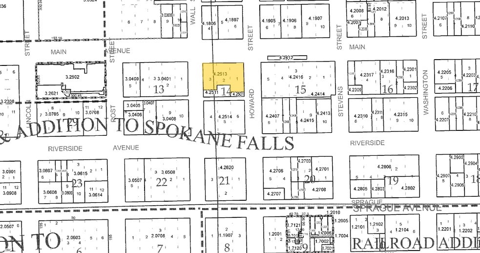 601 W Main Ave, Spokane, WA for sale - Plat Map - Image 2 of 14