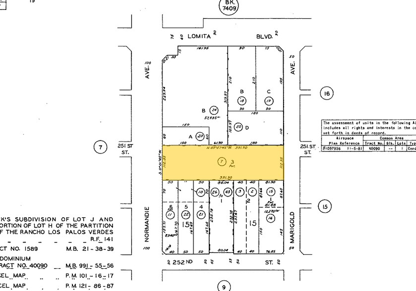 25100 S Normandie, Harbor City, CA for lease - Plat Map - Image 2 of 8