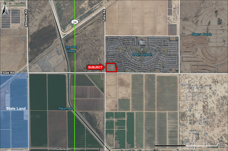 NE Judd Rd & Felix Rd, Florence, AZ for sale - Aerial - Image 2 of 3