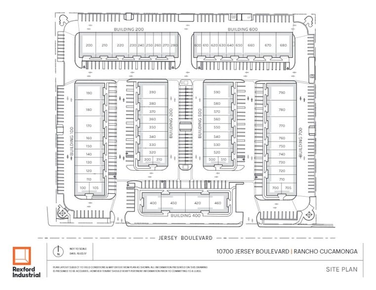 10700 Jersey Blvd, Rancho Cucamonga, CA for lease - Site Plan - Image 1 of 17