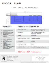 1201 Lake Woodlands Dr, The Woodlands, TX for lease Floor Plan- Image 1 of 1