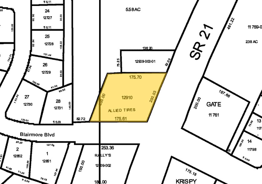 280 Blanding Blvd, Orange Park, FL for lease - Plat Map - Image 2 of 3