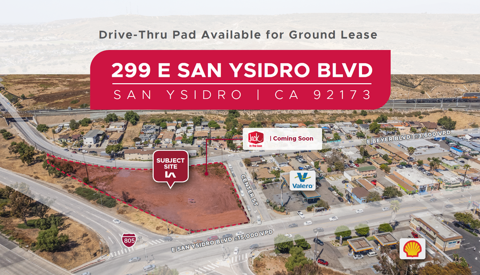 299 E San Ysidro Blvd, San Diego, CA for lease - Aerial - Image 3 of 3