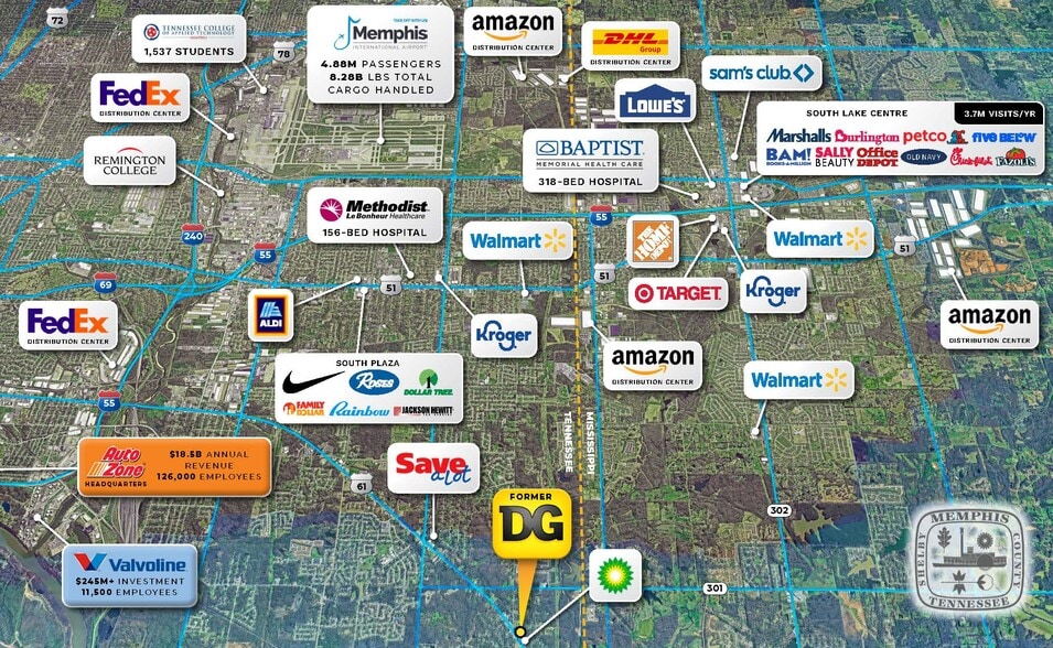 5226 S 3rd St, Memphis, TN for sale - Aerial - Image 2 of 2