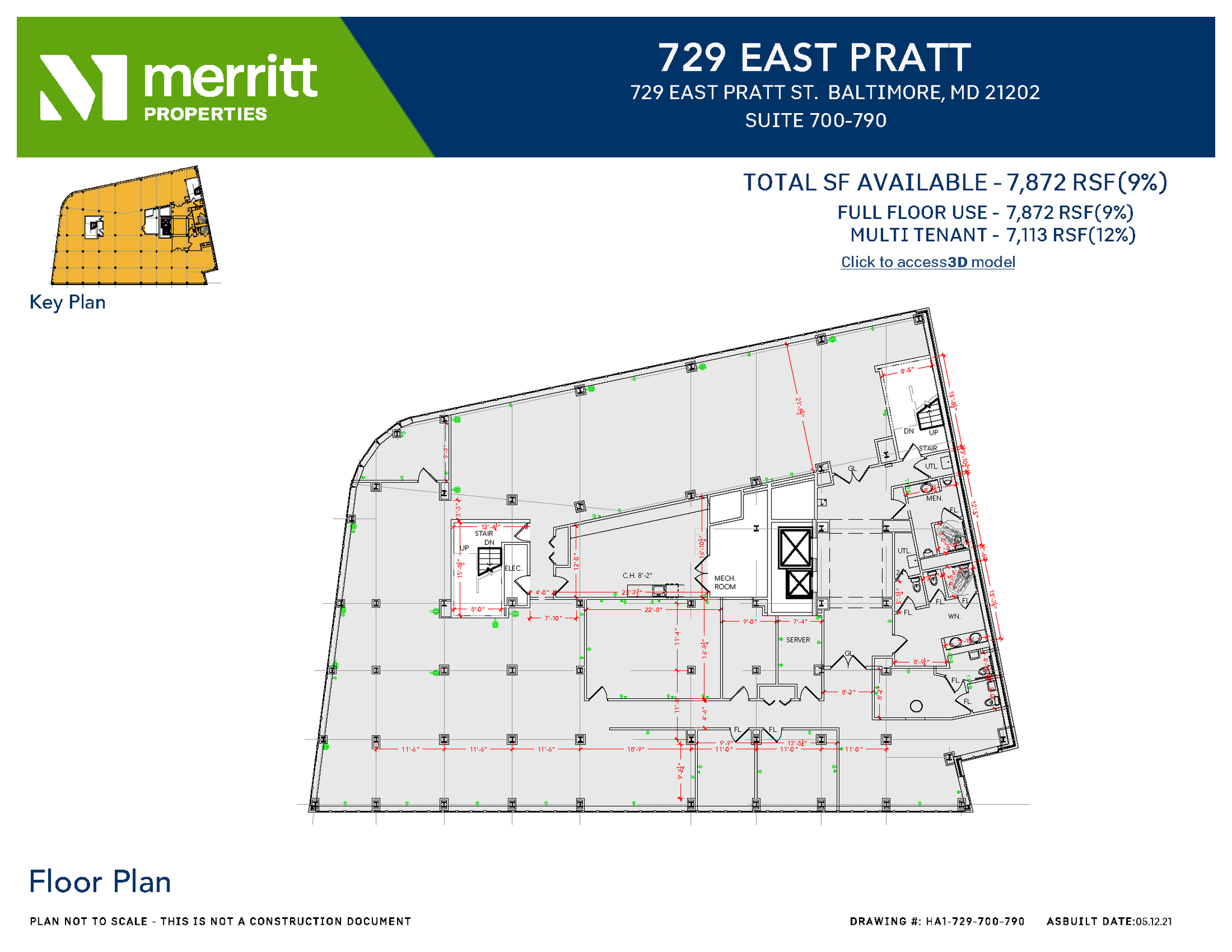 729 E Pratt St, Baltimore, MD for lease Floor Plan- Image 1 of 1