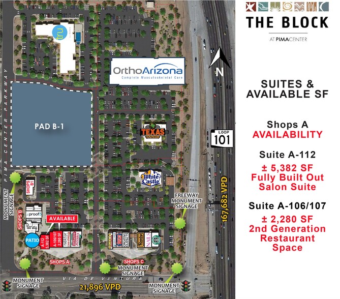 Via De Ventura & Loop 101, Scottsdale, AZ for lease - Aerial - Image 2 of 2