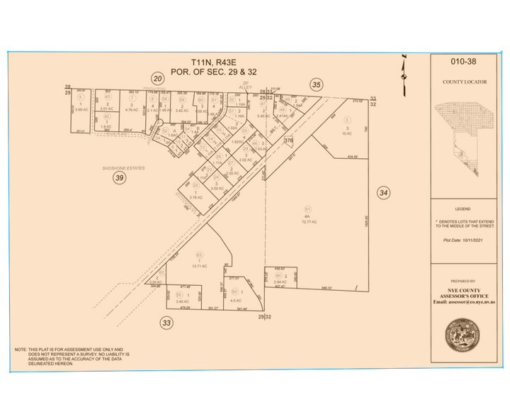 70 Manley Ranch Rd, Round Mountain, NV for sale - Plat Map - Image 2 of 2