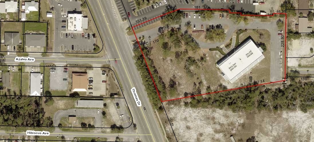 2605-2623 Thomas Dr, Panama City, FL for lease Plat Map- Image 1 of 2