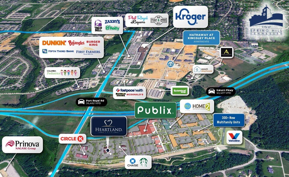 1005 Jim Warren Pky, Spring Hill, TN for sale - Aerial - Image 2 of 3