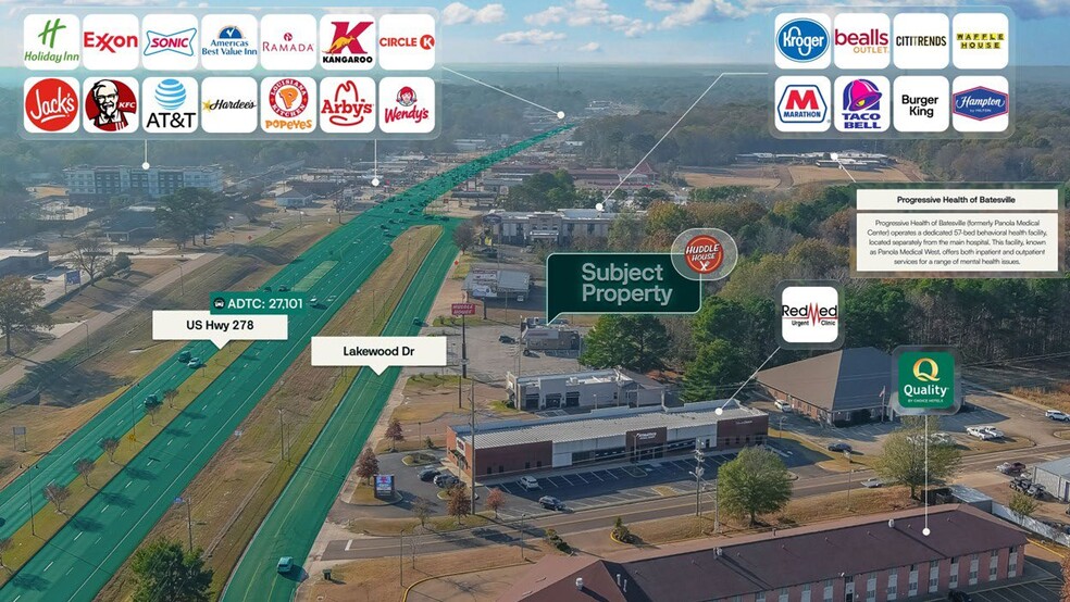 147 Lakewood Dr, Batesville, MS for sale - Aerial - Image 3 of 3