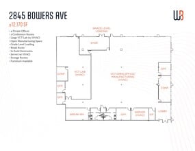 2805 Bowers Ave, Santa Clara, CA for lease Floor Plan- Image 1 of 1