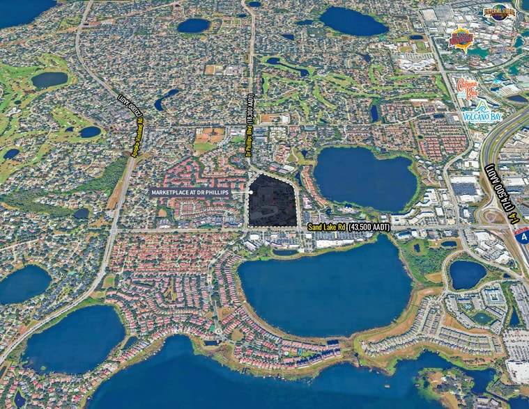 7524 Dr Phillips Blvd, Orlando, FL for lease - Aerial - Image 2 of 4