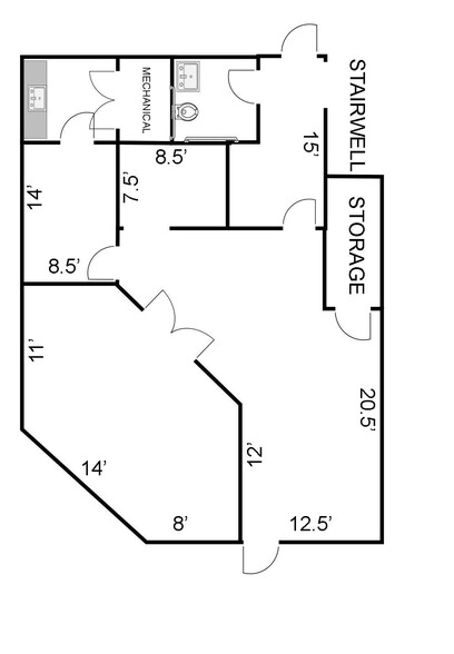 117 Hexham Dr, Lynchburg, VA for lease - Floor Plan - Image 2 of 3