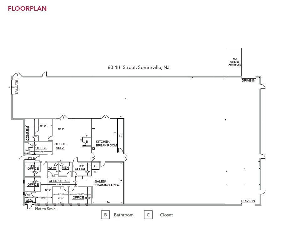 60 E 4th St, Somerville, NJ for lease Floor Plan- Image 1 of 1