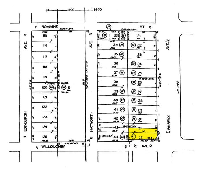 901-903 N Fairfax Ave, West Hollywood, CA for lease - Plat Map - Image 3 of 10