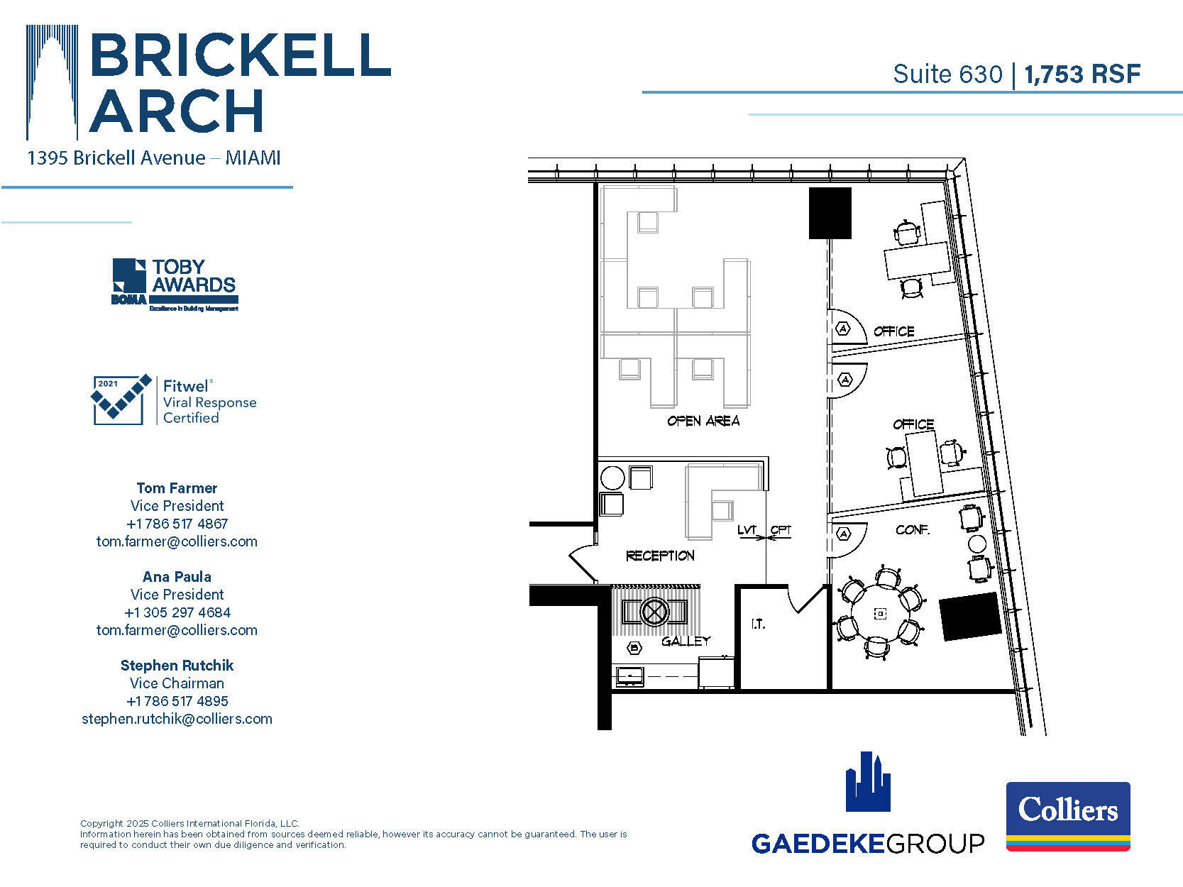 1395 Brickell Ave, Miami, FL for lease Floor Plan- Image 1 of 2