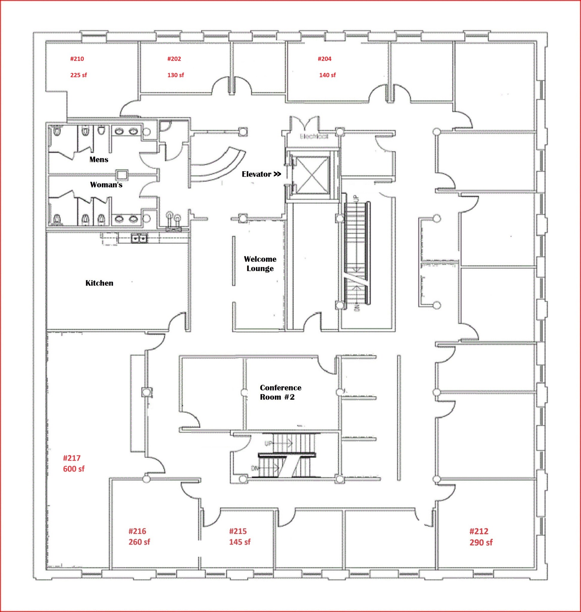 254 Court Ave, Memphis, TN for lease Floor Plan- Image 1 of 4