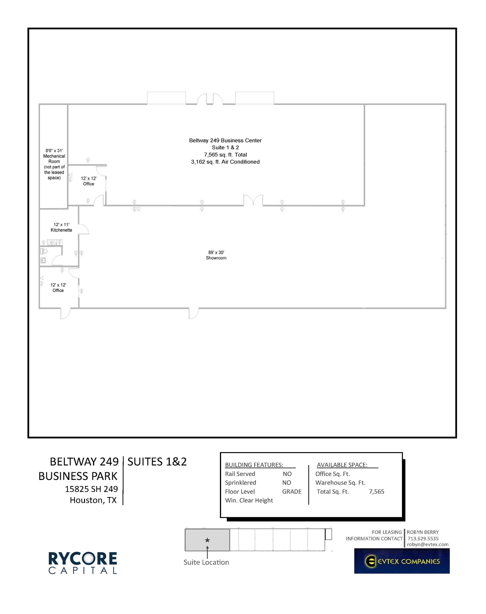 15825 State Highway 249, Houston, TX for lease Floor Plan- Image 1 of 2