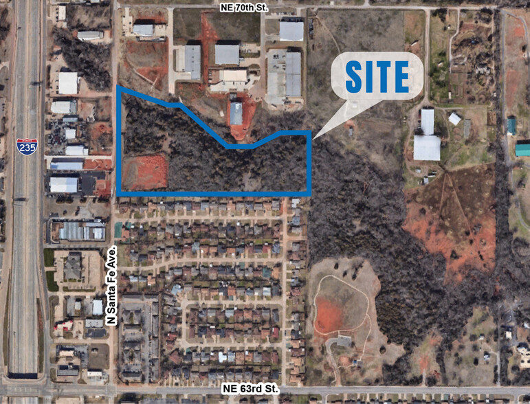 Santa Fe Ave, Oklahoma City, OK for sale - Aerial - Image 1 of 1