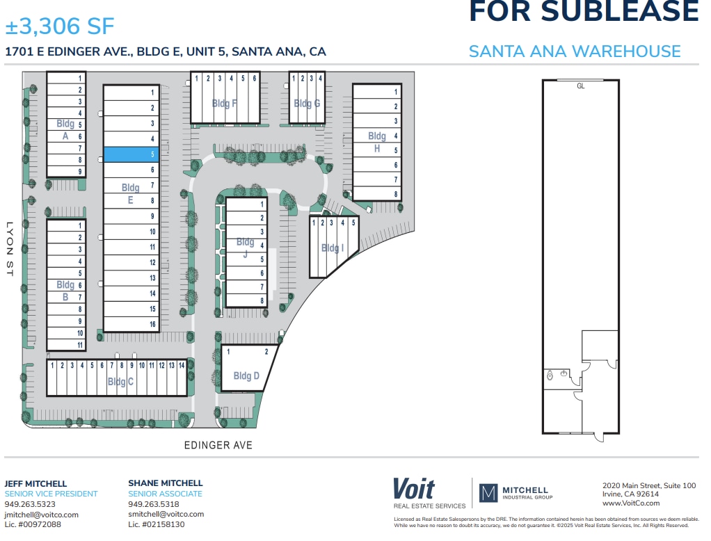 1701 E Edinger Ave, Santa Ana, CA for lease Floor Plan- Image 1 of 1