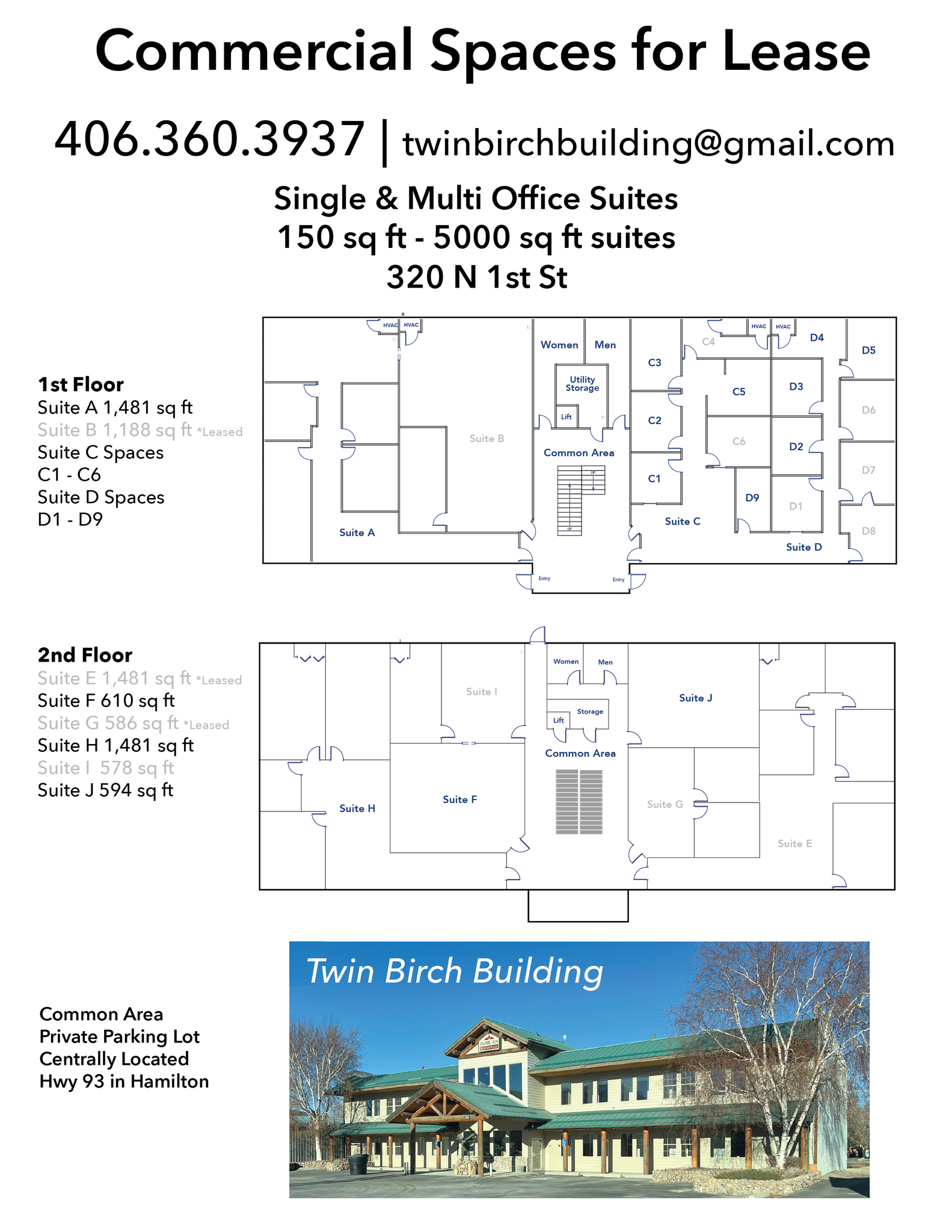 320 N 1st St, Hamilton, MT for lease Floor Plan- Image 1 of 2