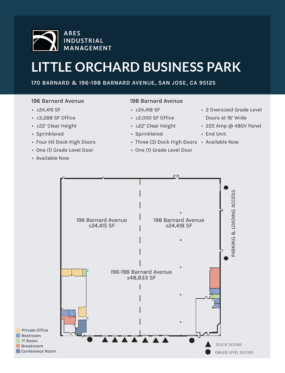 1712-1792 Little Orchard St, San Jose, CA for lease Floor Plan- Image 1 of 2