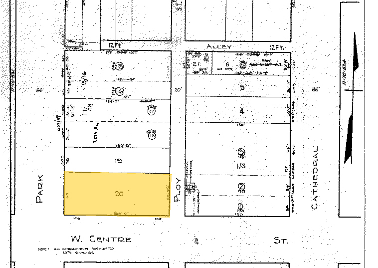 100-108 W Centre St, Baltimore, MD for lease - Plat Map - Image 2 of 3