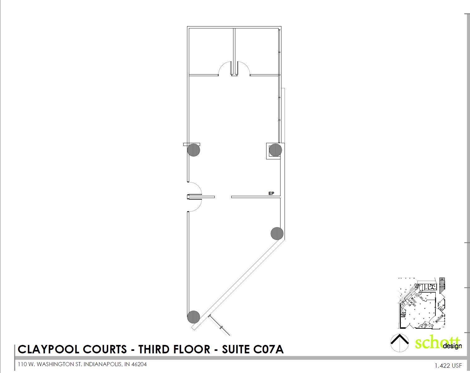 110 W Washington St, Indianapolis, IN for lease Floor Plan- Image 1 of 1