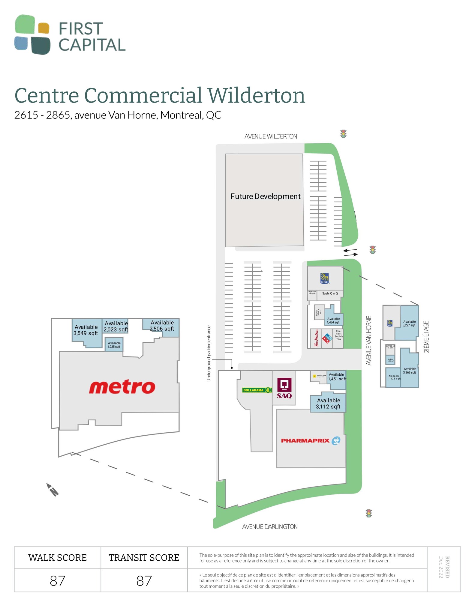 2615-2865 Ave Van Horne, Montréal, QC for lease Site Plan- Image 1 of 1