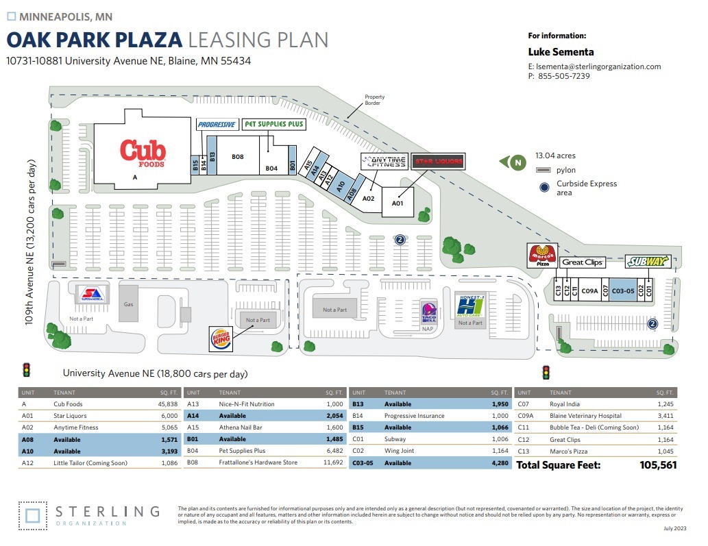 10855 University Ave NE, Blaine, MN for lease Floor Plan- Image 1 of 1