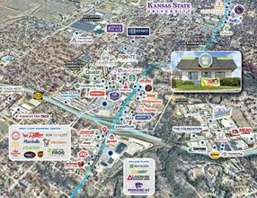 3002 Anderson Ave, Manhattan, KS - AERIAL  map view
