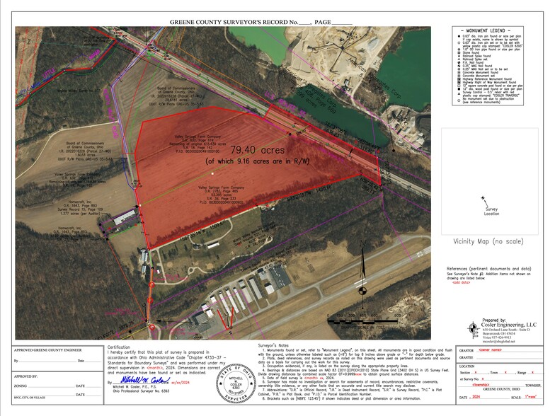 79.4 acres N. Valley Road Rd, Xenia, OH for sale - Aerial - Image 1 of 5