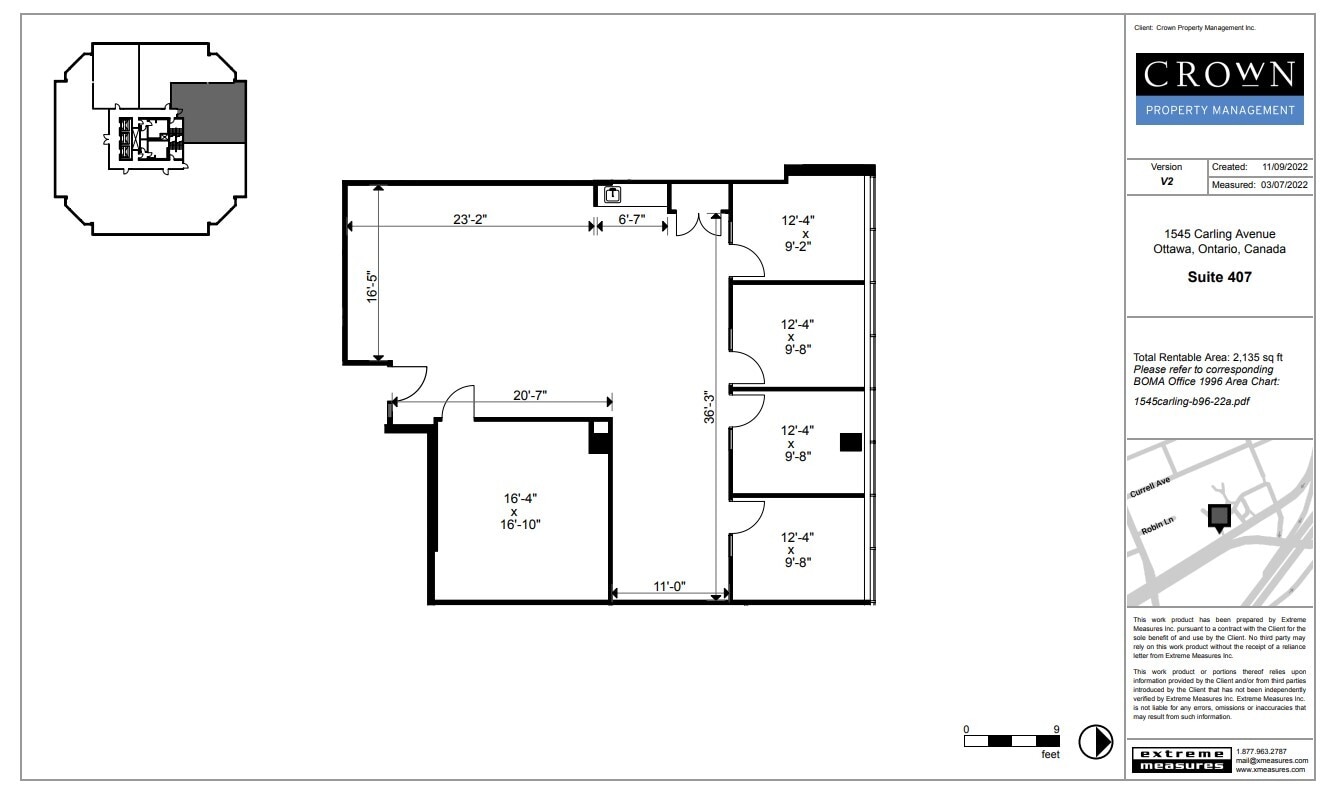 1545 Carling Ave, Ottawa, ON for lease Floor Plan- Image 1 of 1