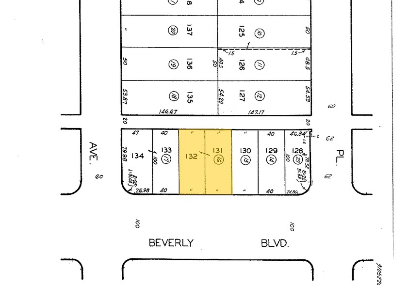 7317 Beverly Blvd, Los Angeles, CA for lease - Plat Map - Image 3 of 3